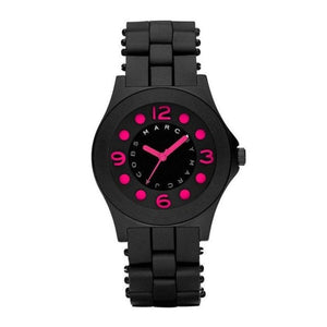 Marc Jacobs Pelly Black Dial Black Silicone Strap Watch for Women - MBM2508