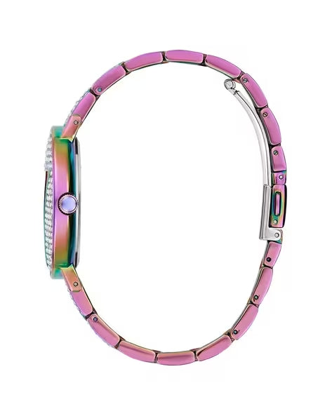 Guess Trend Diamonds Purple Dial Purple Steel Strap Watch for Women - GW0512L4