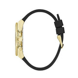 Guess Momentum Chronograph Diamonds Black Dial Black Silicone Strap Watch For Men - GW0518G2