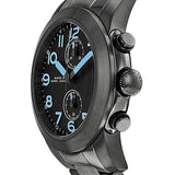 Marc Jacobs Larry Chronograph Black Dial Gunmetal Grey Steel Strap Watch for Men - MBM5031