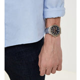 Guess Edge Chronograph Black Dial Silver Steel Strap Watch For Men - GW0539G1