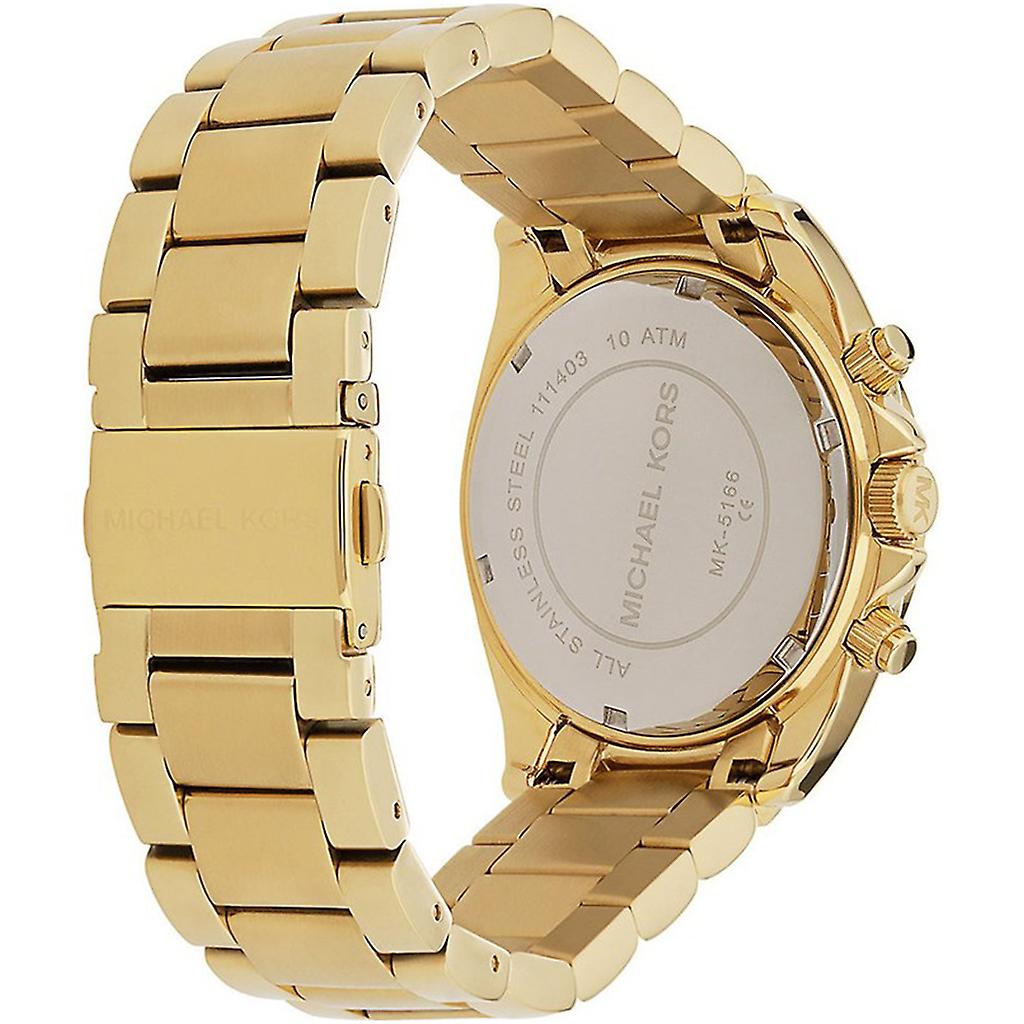 Michael Kors Runway Gold Dial Gold Steel Strap Watch for Women - MK5166