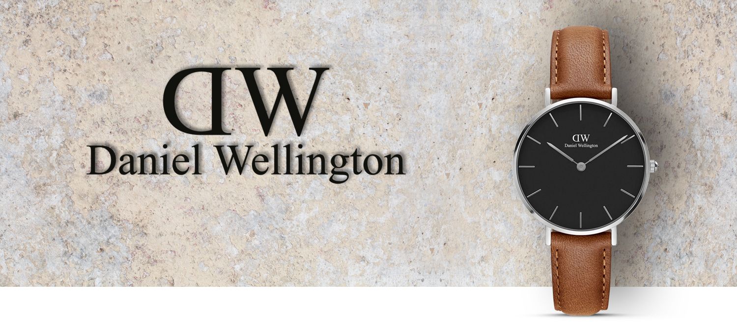 Daniel Wellington Petite Sterling Black Dial Brown Leather Strap Watch For Women - DW00100178