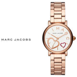 Marc Jacobs Classic White Dial Rose Gold Steel Strap Watch for Women - MJ3592