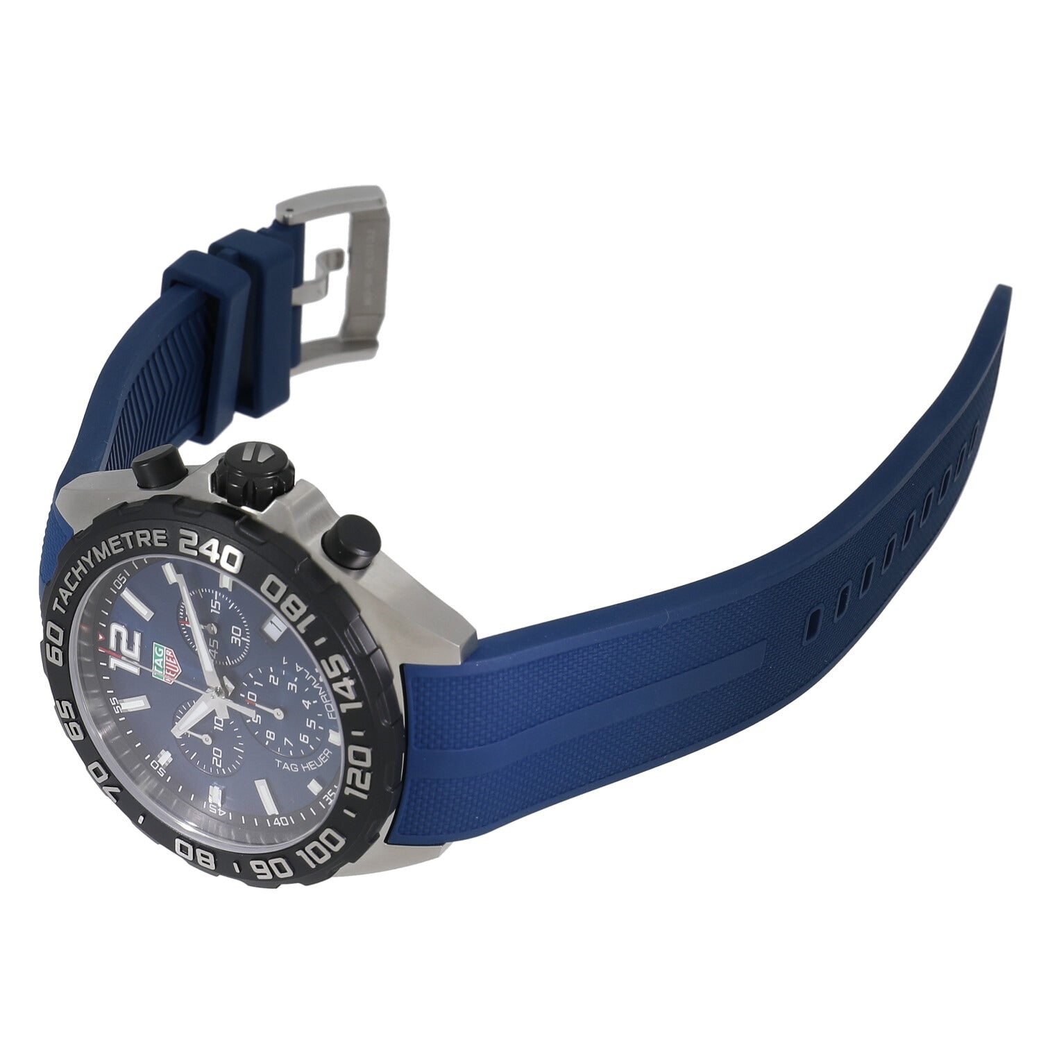 Tag Heuer Formula 1 Chronograph Blue Dial Blue Rubber Strap Watch for Men - CAZ101AV.FT8077