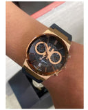 Salvatore Ferragamo Sapphire Chrono Black Dial Black Rubber Strap Watch for Men - SFME00721