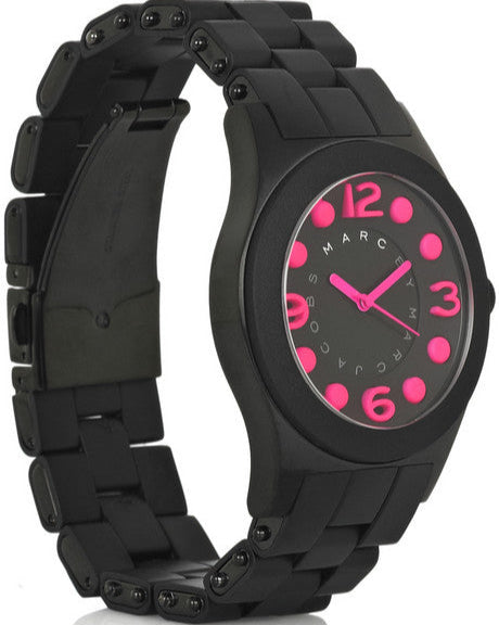 Marc Jacobs Pelly Black Dial Black Silicone Strap Watch for Women - MBM2517