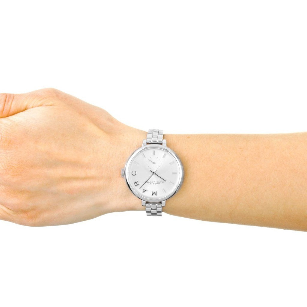 Marc Jacobs Sally Silver Dial Silver Steel Strap Watch for Women - MBM3362
