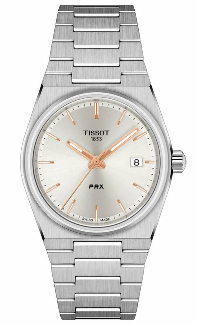 Tissot PRX Silver Dial Silver Steel Strap Watch For Women - T137.210.11.031.00