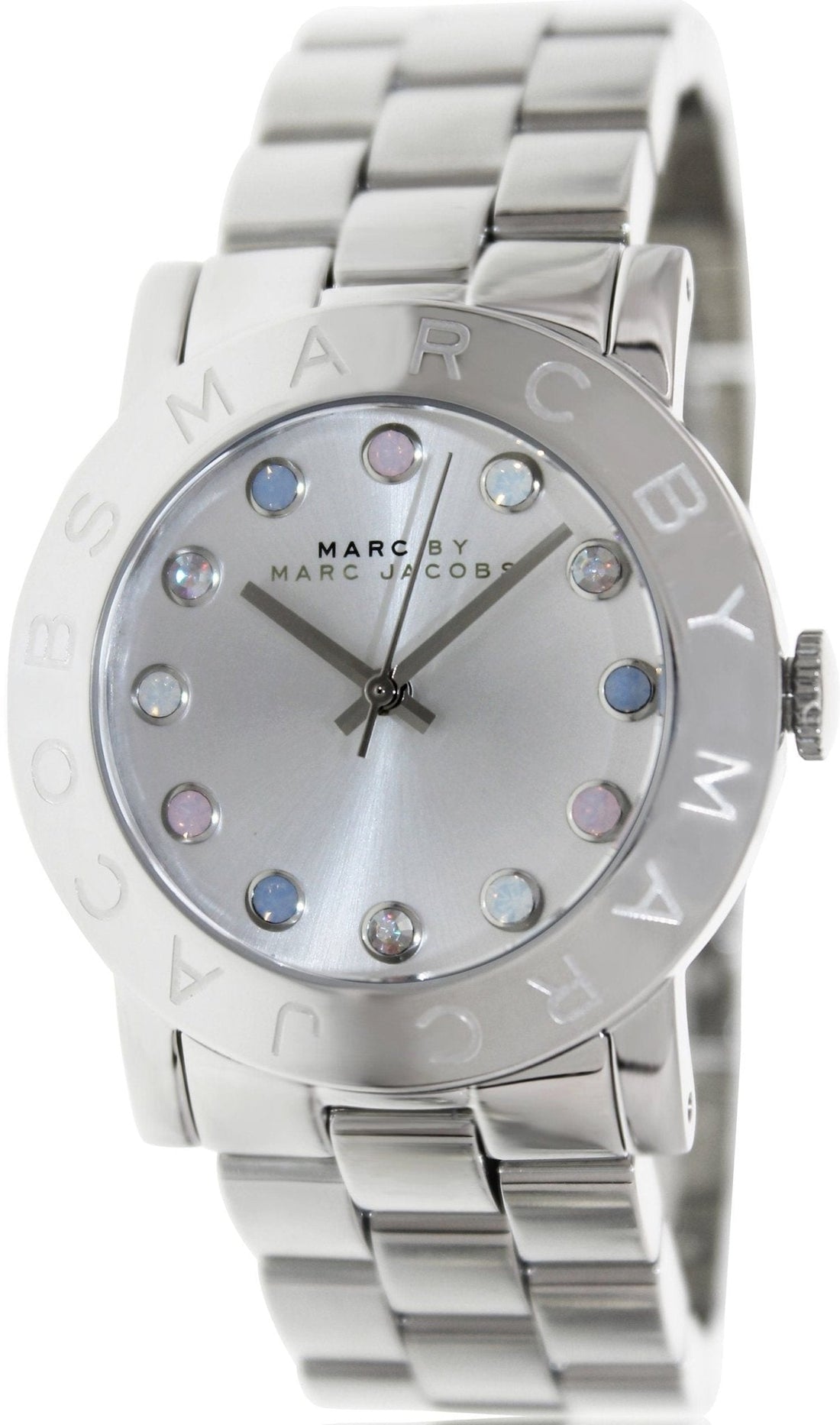Marc Jacobs Amy Dexter Silver Dial Silver Steel Strap Watch for Women - MBM3214