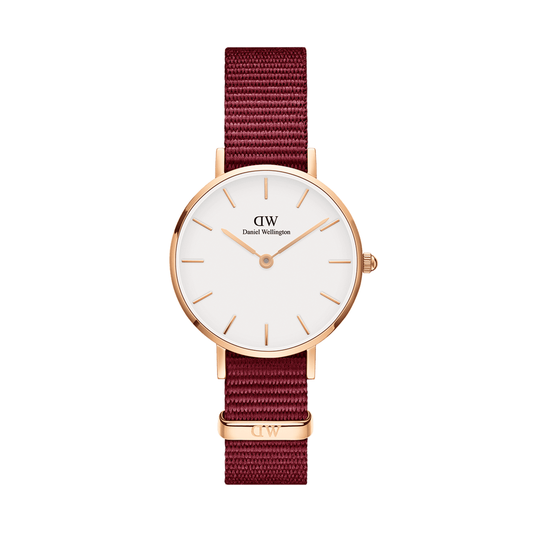 Daniel Wellington Roselyn 3A Petite White Dial Red NATO Strap Watch For Women - DW00100293