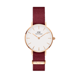 Daniel Wellington Roselyn 3A Petite White Dial Red NATO Strap Watch For Women - DW00100293