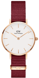 Daniel Wellington Roselyn 3A Petite White Dial Red NATO Strap Watch For Women - DW00100293