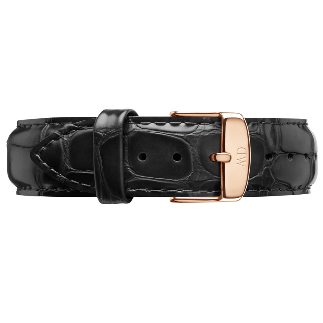 Daniel Wellington Dapper Reading White Dial Black Leather Strap Watch For Women - DW00100118