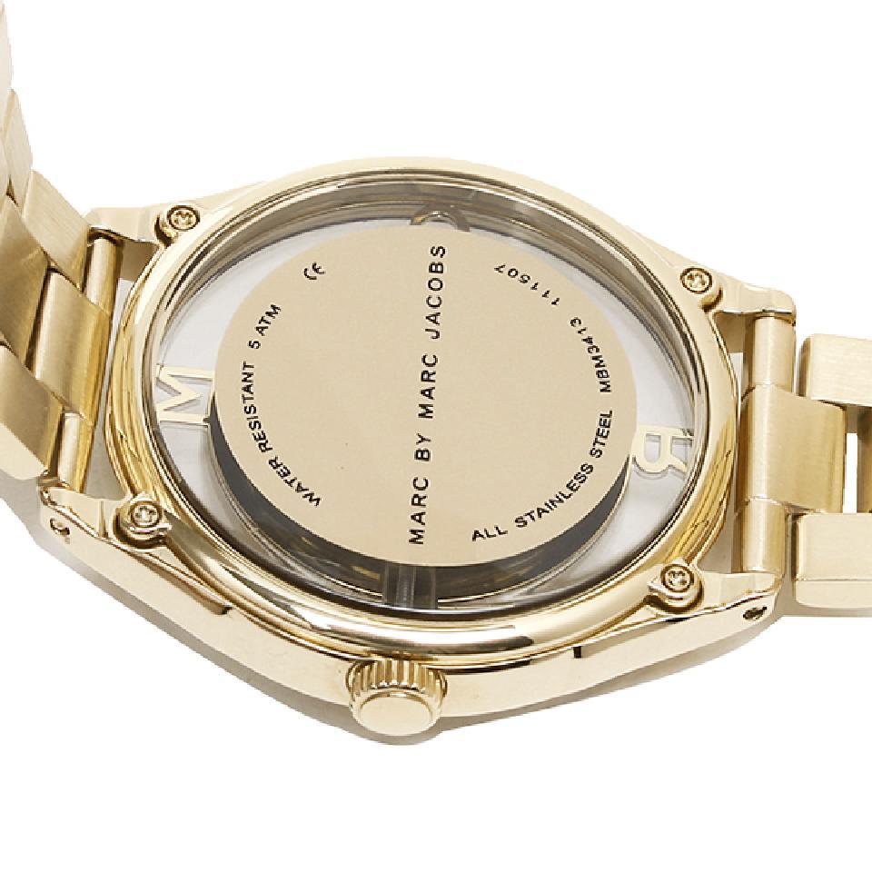 Marc Jacobs Marc Tether Transparent Gold Dial Gold Steel Strap Watch for Women - MBM3413