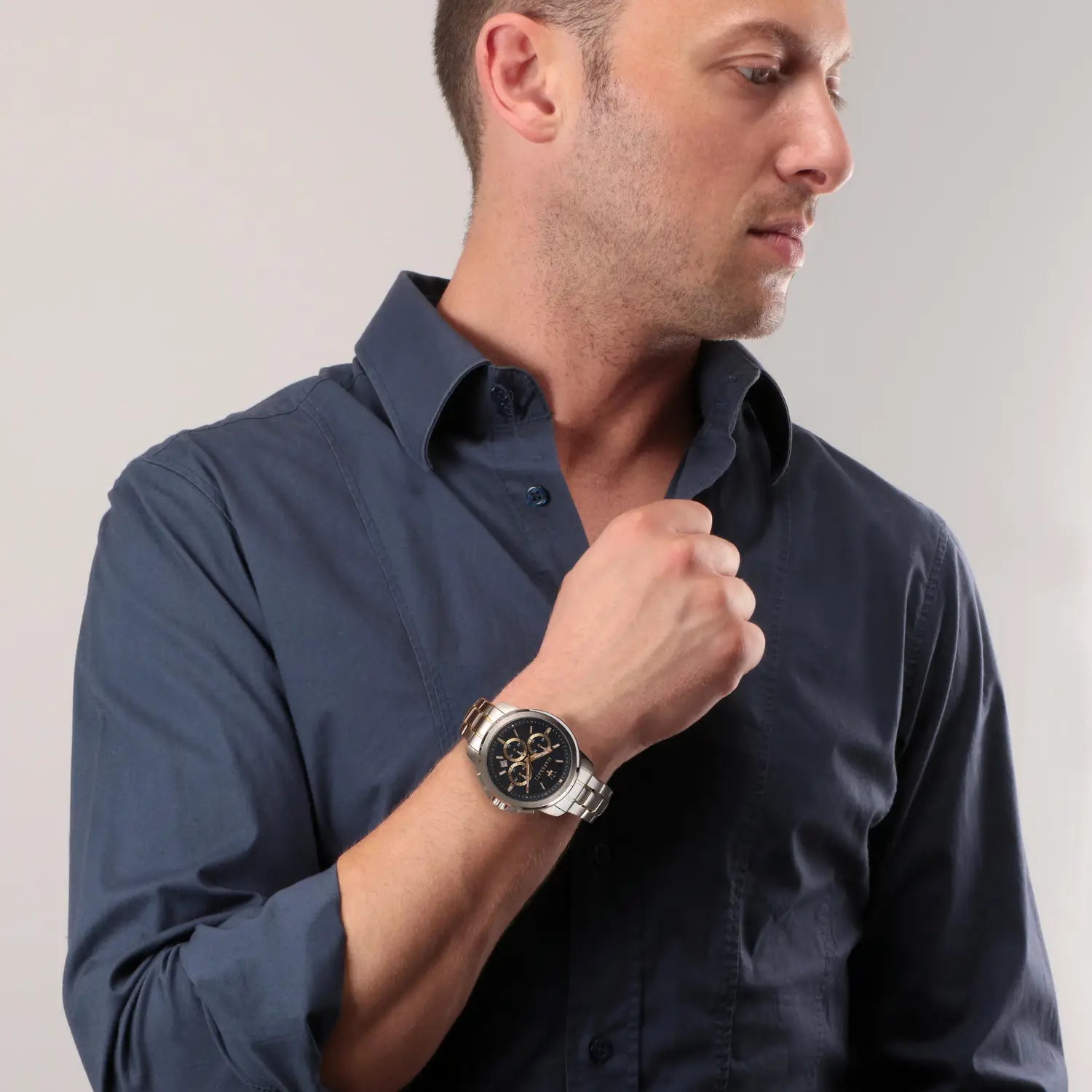 Maserati Successo Chronograph Quartz Blue Dial Silver Steel Strap Watch For Men - R8873621016