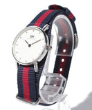 Daniel Wellington Classy Oxford White Dial Two Tone Nylon Strap Watch For Women - DW00100072