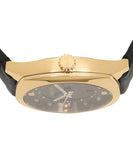 Gucci GG2570 Quartz Black Dial Black Leather Strap Watch For Women - YA142408