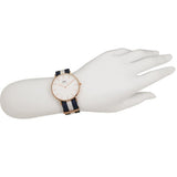 Daniel Wellington Classic Glasgow White Dial Two Tone NATO Strap Watch For Women - DW00100031