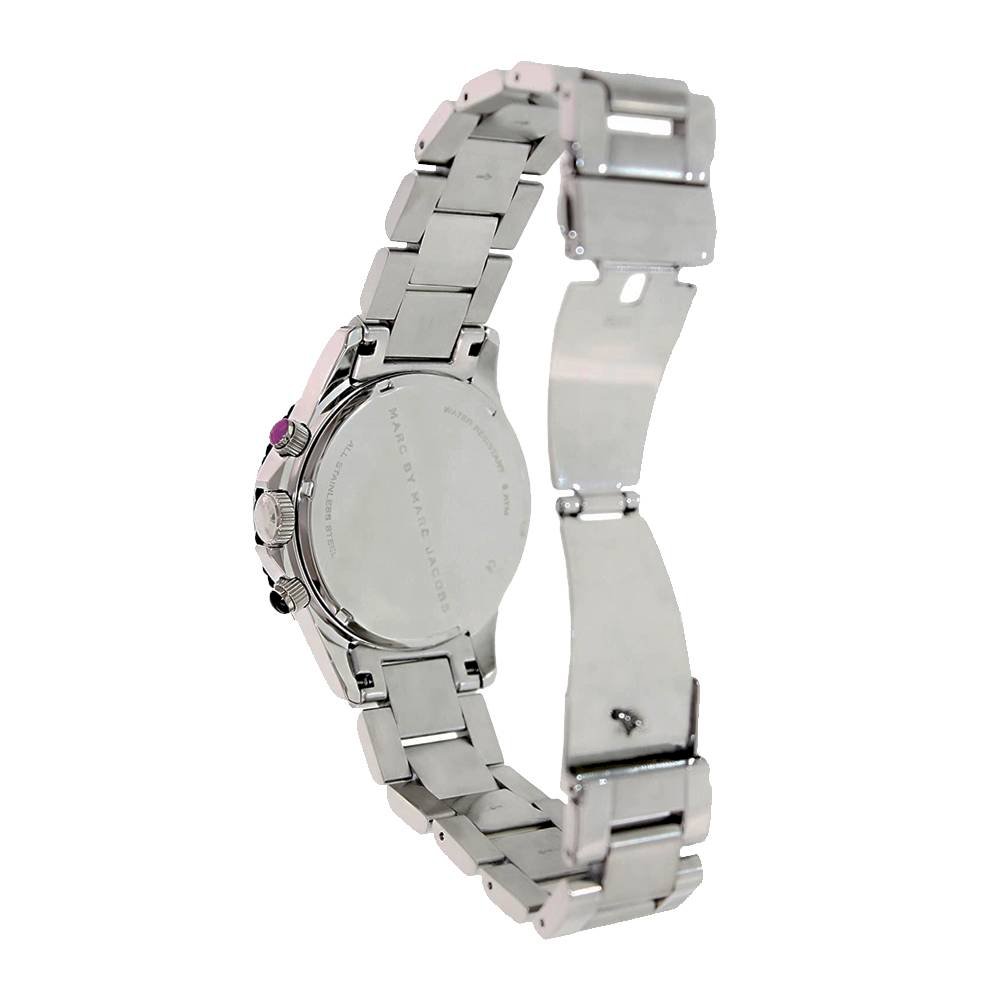 Marc Jacobs Rock Chronograph Silver Dial Silver Steel Strap Watch for Men - MBM5029