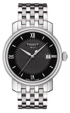 Tissot T Classic Bridgeport Black Dial Silver Steel Strap Watch For Men - T097.410.11.058.00