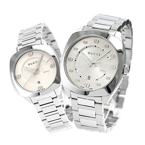 Gucci GG2570 Silver Dial Silver Steel Strap Watch For Men - YA142308