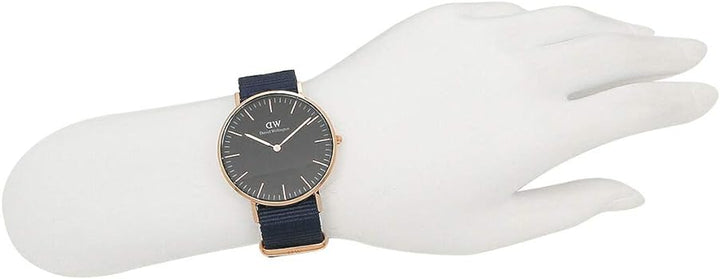 Daniel Wellington Classic Bayswater Black Dial Black NATO Strap Watch For Women - DW00100281