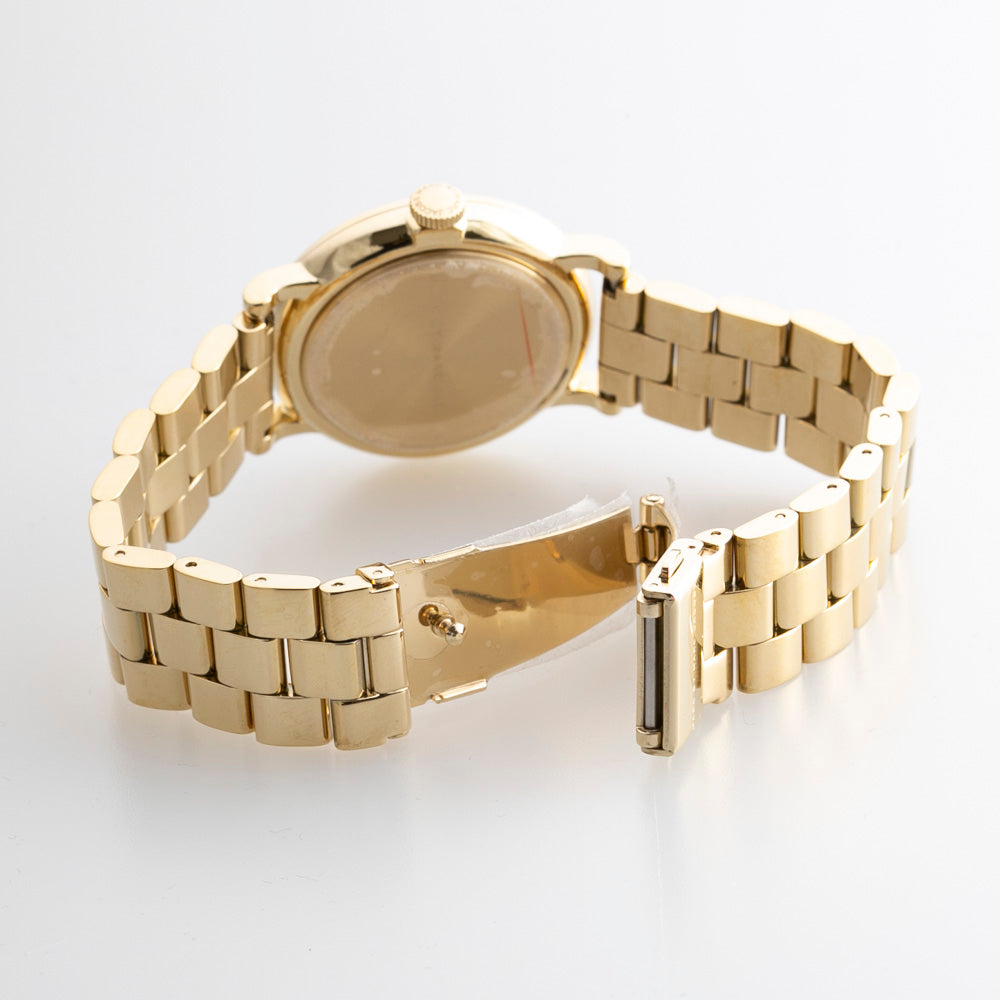 Marc Jacobs Baker Dexter Black Dial Gold Steel Strap Watch for Women - MBM3421