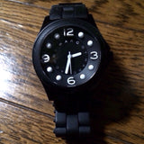 Marc Jacobs Pelly Black Dial Black Silicone Strap Watch for Women - MBM2528