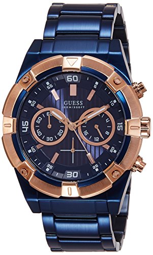 Guess Jolt Analog Blue Dial Blue Steel Strap Watch for Men - W0377G4