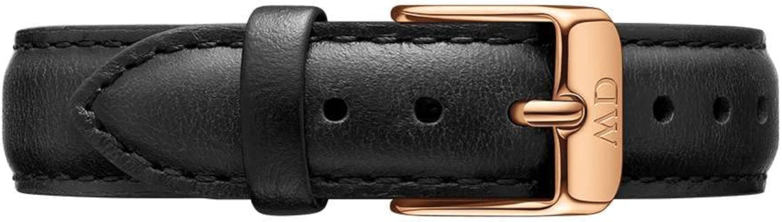 Daniel Wellington Petite Sheffield White Dial Black Leather Strap Watch For Women - DW00100174