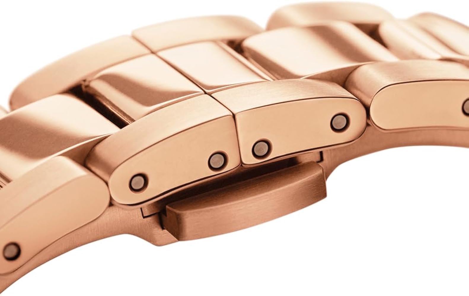 Daniel Wellington Iconic Link Grey Dial Rose Gold Steel Strap Watch For Women - DW00100332