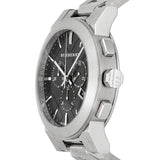 Burberry The City Black Dial Silver Steel Strap Watch for Men - BU9351