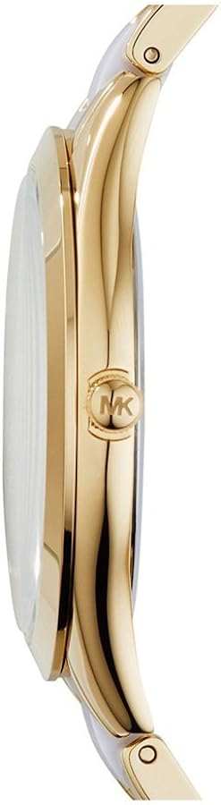 Michael Kors Slim Runway Quartz White Dial Two Tone Steel Strap Watch For Women - MK4295