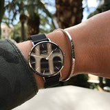 Daniel Wellington Petite Ashfield Black Dial Black Mesh Strap Watch For Women - DW00100246