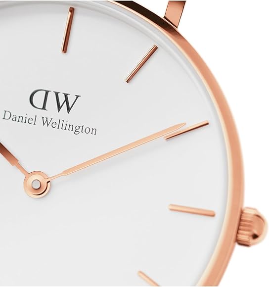 Daniel Wellington Petite Dover Quartz White Dial White NATO Strap Watch For Women - DW001000313