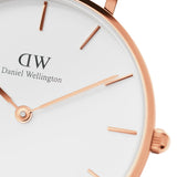 Daniel Wellington Classic Petite St Mawes White Dial Brown Leather Strap Watch For Women - DW00100231