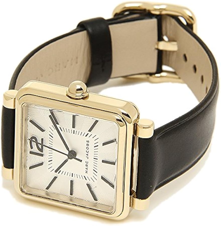 Marc Jacobs Vic Silver Dial Black Leather Strap Watch for Women - MJ1437