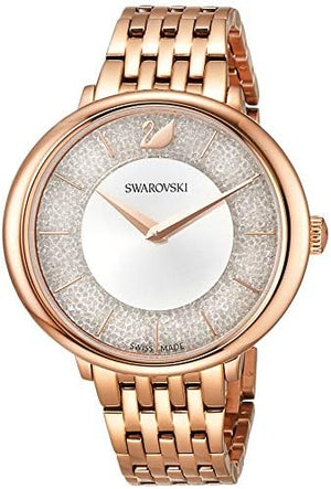 Swarovski Crystalline Chic Analog Silver Dial Rose Gold Steel Strap Watch for Women - 5544590