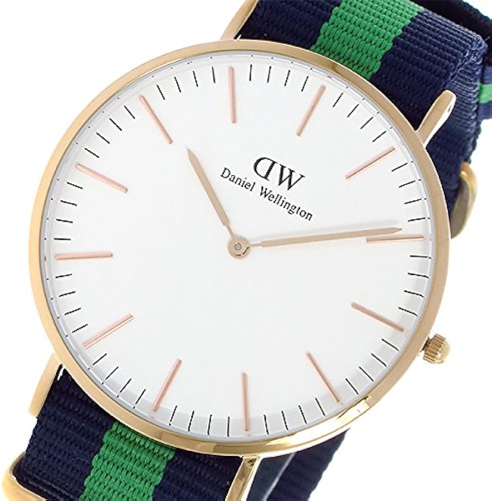 Daniel Wellington Classic Warwick White Dial Two Tone Nylon Strap Watch for Men - DW00100005