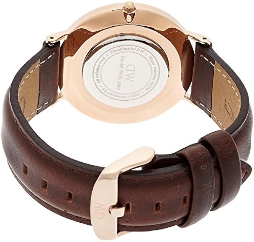 Daniel Wellington Classic Bristol White Dial Brown Leather Strap Watch For Women - DW00100039