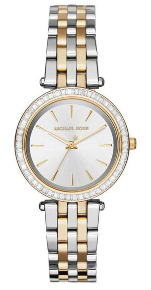 Michael Kors Darci Silver Dial Two Tone Steel Strap Watch for Women - MK3405