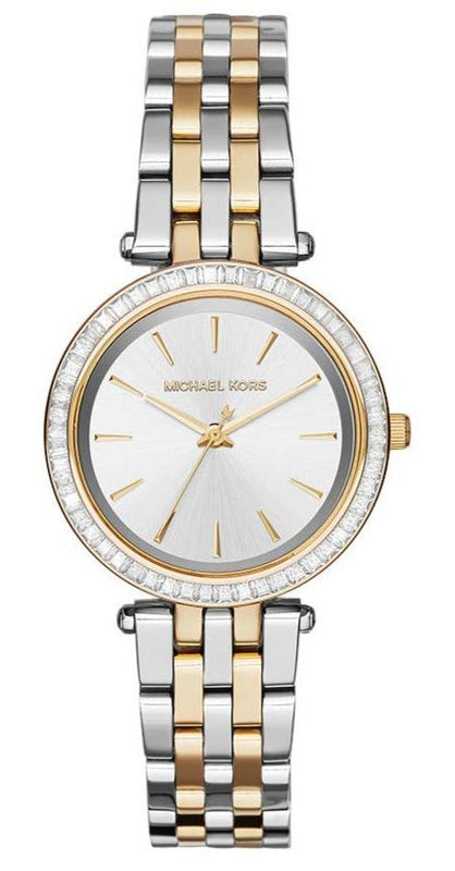 Michael Kors Darci Silver Dial Two Tone Steel Strap Watch for Women - MK3405