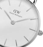 Daniel Wellington Classic Petite Reading White Dial Black Leather Strap Watch For Women - DW00100185