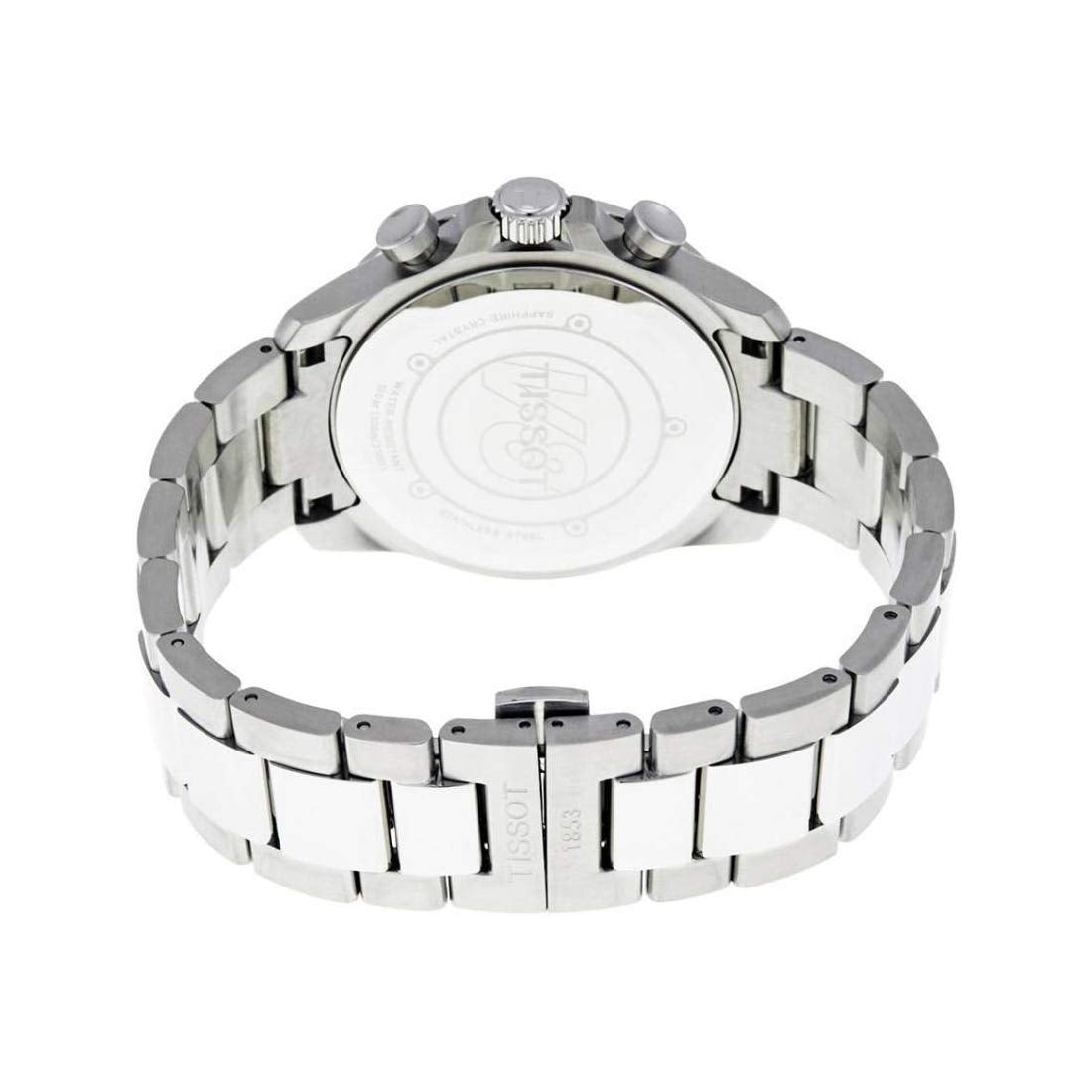 Tissot V8 Quartz T Sport Chronograph White Dial Silver Steel Strap Watch For Men - T106.417.11.031.00