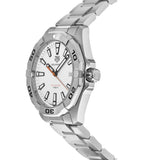 Tag Heuer Aquaracer Quartz White Dial Silver Steel Strap Watch for Men - WBD1111.BA0928