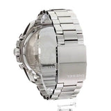 Diesel Mega Chief Chronograph Blue Dial Silver Steel Strap Watch For Men - DZ4417