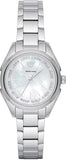 Emporio Armani Valeria Quartz Mother of Pearl Dial Silver Steel Strap Watch For Women - AR11030