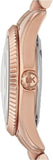Michael Kors Lexington Quartz White Dial Rose Gold Steel Strap Watch For Women - MK3230