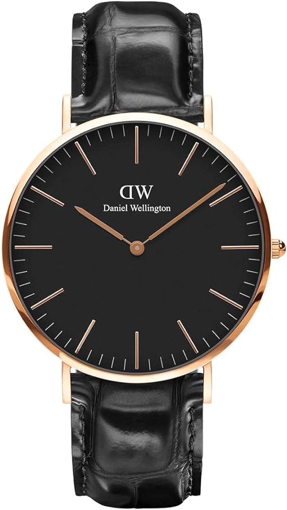 Daniel Wellington Classic Reading Black Dial Black Leather Strap Watch For Men - DW00100129